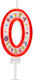 Cake Candle Size 6.5x4 Cm Number 0