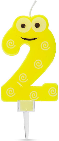 Cake Candle Size 7x4 Cm Number 2 Decoration Party