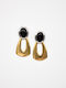 Kaleido Gold Plated Earrings with Stones