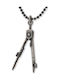 Men's Pendant Diabetes Handmade Silver 925 Chain Bead 60cm
