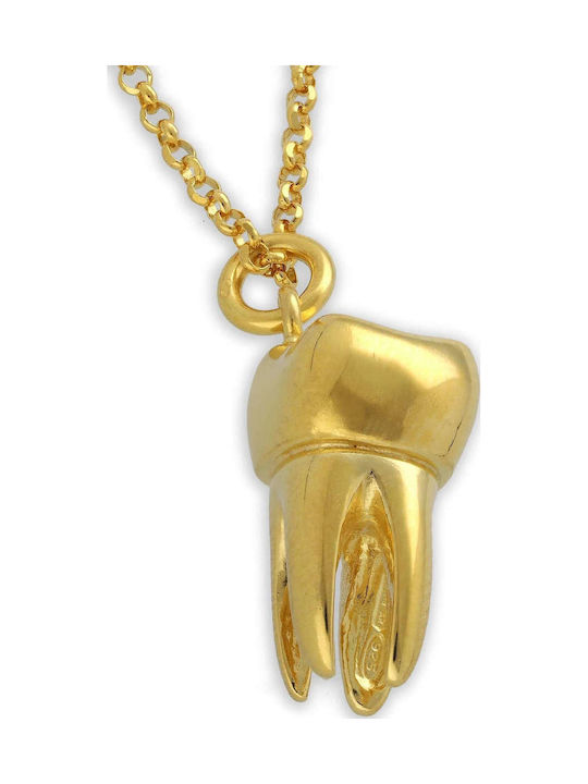 Männerschmuck Halskette Zahn Handgefertigt Verg...