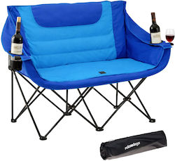 Relaxdays Scaun De Plajă Albastru 95x53x139 Cm