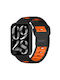 Xiaomi Band 9 Pro Redmi Watch 6 5 Xdfind Flat-head Dual-color Silicone Watch Band Black+orange