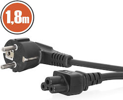 Laptop Power Cable Iec C5 To Schuko 90° 1.8m 16a 250v Black Laptop Power Cable Iec C5 To Schuko 90° 1.8m 16a 250v Black