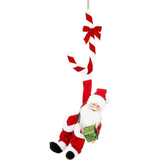 Illuminated Decorative Christmas Santa Battery Operated With Music And Movement Red 82x30x24cm
