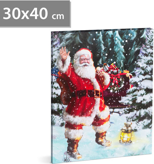Led Weihnachtsgemälde 40 X 30 Cm Wanddekoration Warmweißes Licht 2 X Aa Batterien