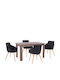 Esszimmermöbel-Set Sonama Mit 4 Stücken 140x80cm