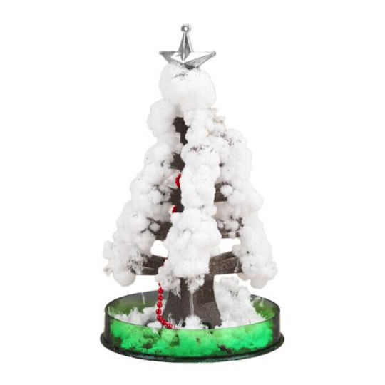 Paper Flowering Water Tree Flippy Magic Flowering Christmas Tree Toy Slow Growth In 8-24 H Christmas Decoration 16.5 X 9.5 X 9.5 Cm White