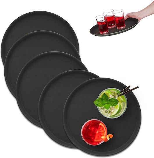 Relaxdays Relaxdays Serviertablett 35cm 5 Stück