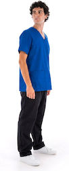 Men's Medical Scrubs Navy Blue & Black