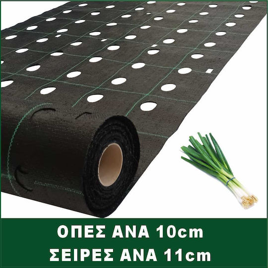 ProKROB Ground Cover Fabric Onion Green 1x10m 800 Planting Holes 90401
