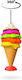 Advertising Ice Cream Dummy Hanging Code Te-pag110 Rotating Base