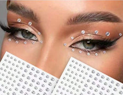 Body Nail Stickers 3D Silver Strass 165 Pieces 2omo76
