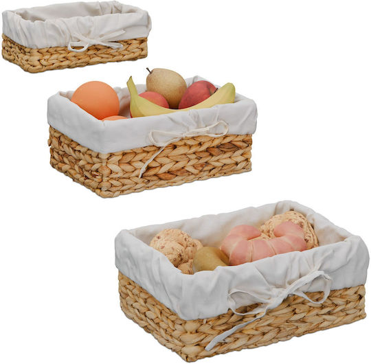 Relaxdays Καλάθι Ψωμιού από Bamboo Καφέ 12x23x30.5cm