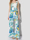 Women's High Rise Pantaloons in Regular Fit Floral Porcelain