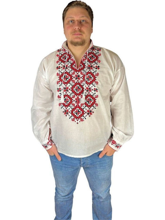 Bluza Alb/Roșu