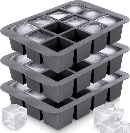 Excellent Houseware Eiswürfelformen und -tabletts aus Silikon 3 Stück Excellent Houseware Eiswürfelformen und -tabletts aus Silikon 3 Stück
