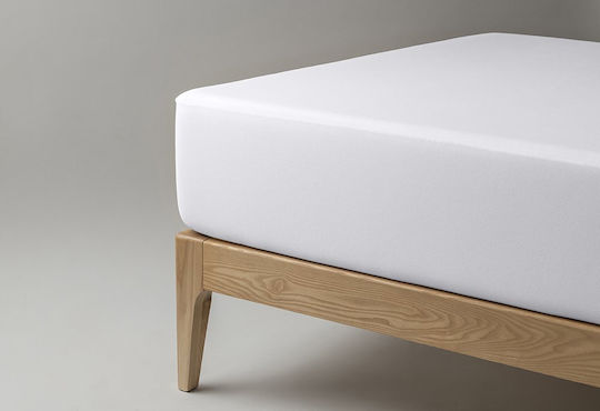 Velfont Wasserdichtes Baby Matratzenschoner Für Bett Weiß mit Fase 60x120cm