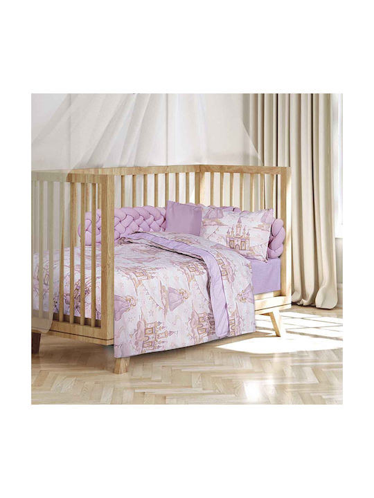 Alouette Set Baby Crib Cotton Sheets Princess Multicolour 3 Pieces