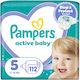 Pampers Scutece cu Bandă Adezivă Active Baby Nr. 5 pentru 11-16kg 112 Bucăți