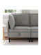 Velvet Armchair Light Gray 70x70x82cm