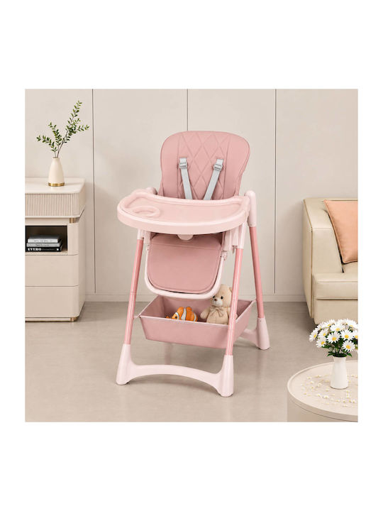Emporio Collection Baby Hochstuhl mit Höhenverstellbar Rosa