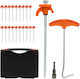 Set 20 Țepi Cort Adaptor Burghiu Relaxdays Portocaliu Fluorescent 20.5x4.5cm 22.5x27cm