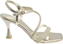 Studio Leather Gold Sandals