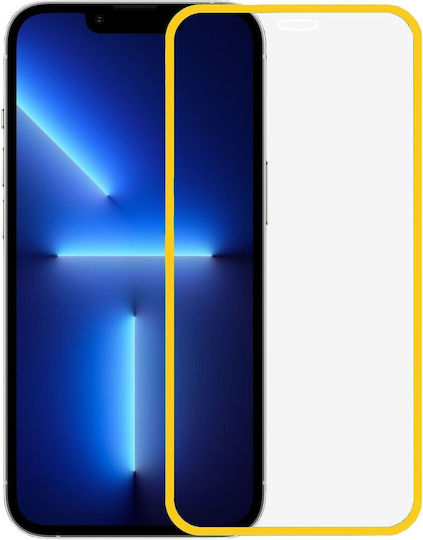 Protecție Ecran Tempered Glass Apple iPhone 15 Pro Max Flippy Luminous Neon Fosforescent Silicon Margine Mat Anti-Amprentă Protecție Completă 9h Portocalie