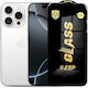 Протектор за Стъклен Екран Apple iPhone 16 Pro Max Flippy Esd Антистатично Закалено Стъкло Super-x Og Черни Ръбове Устойчив на Надраскване 0.35 мм Прозрачен