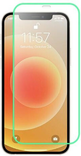Folie Protectie Telefon Tempered Glass Apple iPhone 15 Pro Max Flippy Luminous Neon Fosforescent Silicon Margine Mat Anti-Amprente Protectie Completa 9h Verde