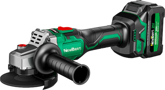 NewBeat CAG-115E Τροχός 115mm Μπαταρίας Brushless με Ρύθμιση Στροφών 2x4Ah
