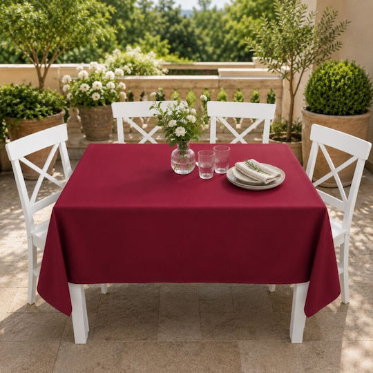 Pucioasa Τραπεζομάντηλο Βαμβακερό Burgundy 140x140εκ.