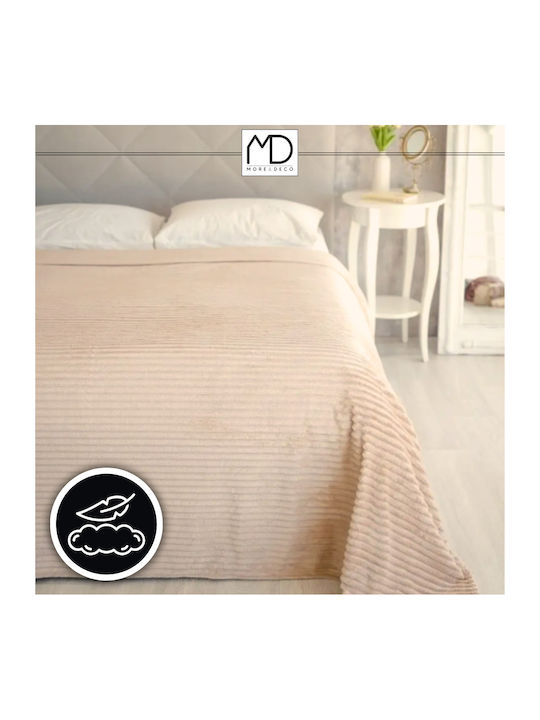More&Deco Κουβέρτα Μονή 160x200εκ. Beige