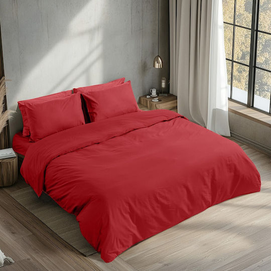 Beauty Home Art 1230 Set Of Pillowcases with Envelope Cover Red 53x73cm 1230MX-Red