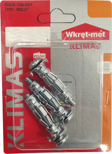 Wkręt-met Galvanized Drywall Screw with Diameter M6 and Length 58mm 3 Pieces