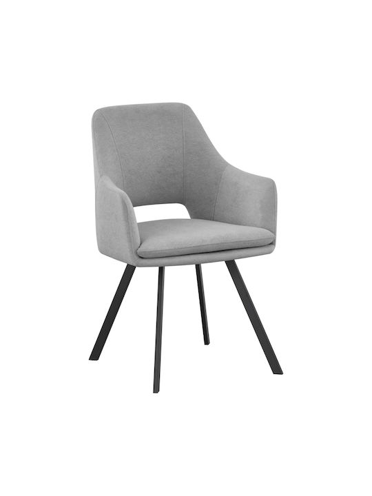 Nordo Metallic Dining Room Armchairs Gray 2pcs ...
