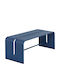 Outdoor Metal Blue Bench