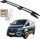Dachreling Ford Transit Custom Lang Von 2012 Bis 2023 Schwarze Farbe