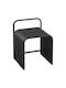 Hocker Für Das Wohnzimmer Metallisch Schwarz 40x38x55cm