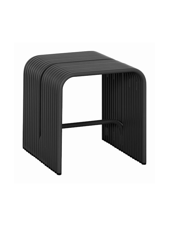 Living Room Stool Metallic Intrepid Black 40x38...