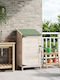 Wooden Garden Shed White 0.59x0.56x1.135m