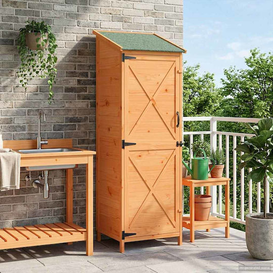 Wooden Garden Shed M0.595xW0.56xH1.765m