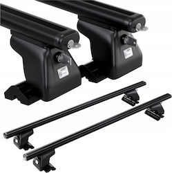 Amos Μπάρες Οροφής Αλουμινίου Universal Nissan Pathfinder 5D 1988-1996 για Αυτοκίνητα με Εργοστασιακές Μπάρες (Σετ με πόδια) Μαύρες