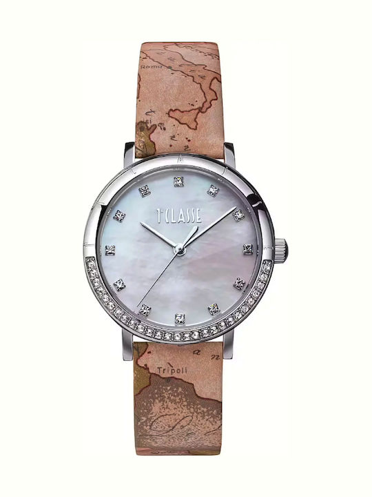 Alviero Martini 1a Classe Γυναικείο Ρολόι 30mm Μπαταρίας με Ασημί Δερμάτινο Λουράκι