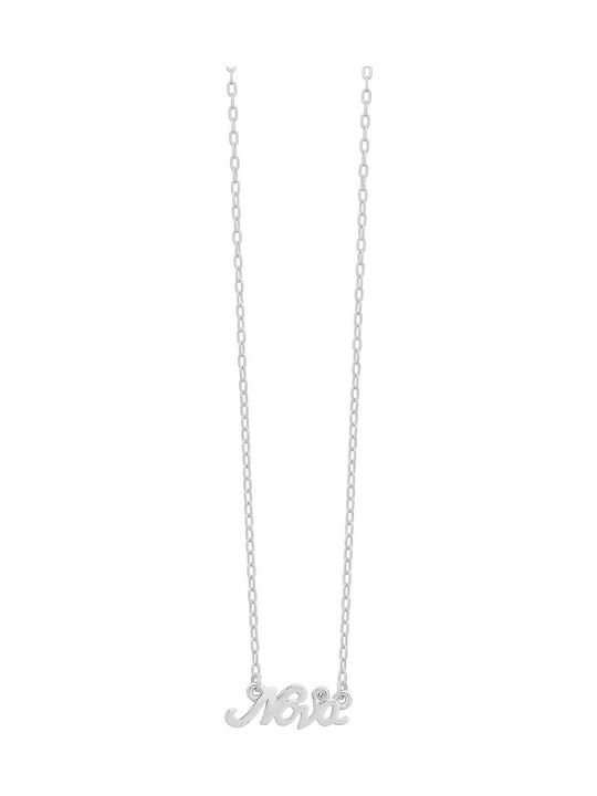 Prince Silvero Godmother Necklace Made of Silver with Zircon