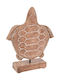 Koopman Figurină Decorativă Broască Țestoasă Din Lemn 20x5x24cm