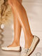 Leder Damen Mokassins in Beige Farbe
