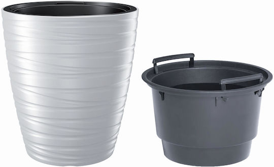 Prosperplast Maze Ghiveci de Flori Alb