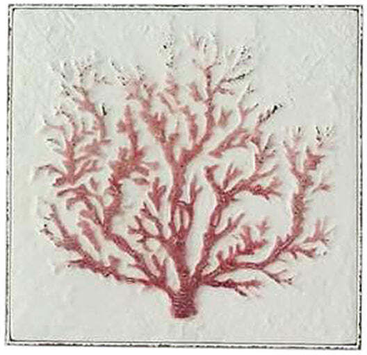 Coral Wanddekoration Geprägtes Eisen Coral Clr 45x45cm
